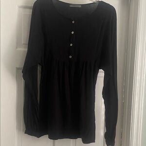 Velvet by Graham & Spencer Black Long Sleeve Top
